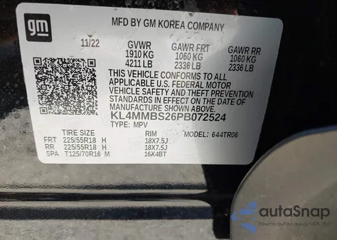 2023 Buick Encore Gx Preferred Fwd z USA, uszkodzony, nr VIN KL4MMBS26PB072524